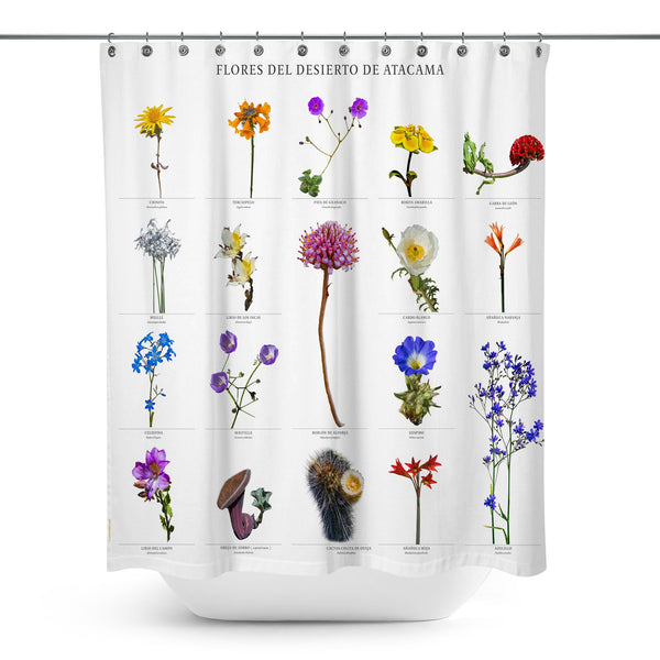 Cortina de baño Flores del desierto